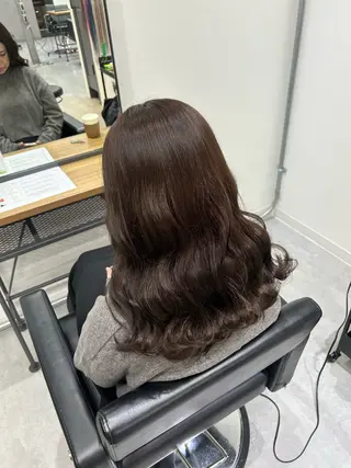 セミロング SAKI🫧透明感 カラー&エクステのヘアスタイル