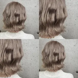 ショート ツヤ髪✨縮毛矯正 ハイトーンカラーのヘアスタイル