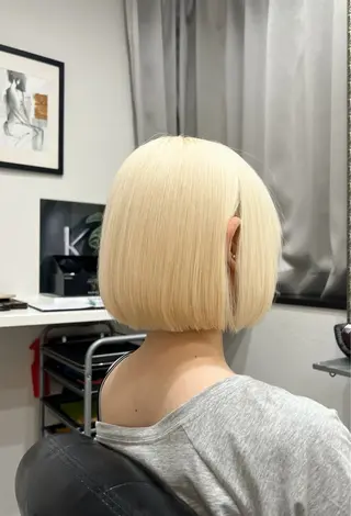 ミディアム カラー 和夢/メンズカット/ パーマ/ハイトーンのヘアスタイル