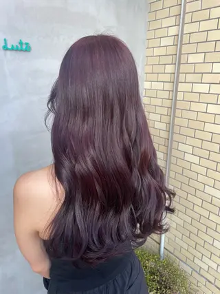 ロング カラー 浜田 未音のヘアスタイル