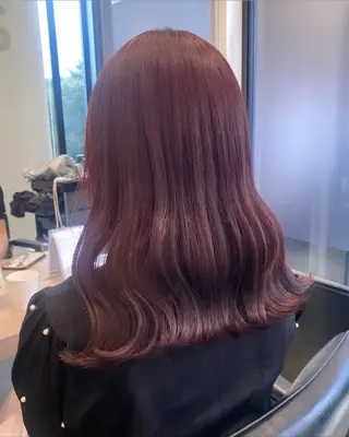 セミロング カラー 💗ガーリーヘア🎀 saki💗のヘアスタイル