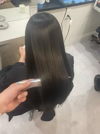 ロング 韓国風cut/ 縮毛矯正/正岡幹康のヘアスタイル