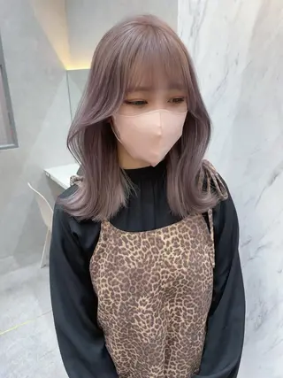 カラー rina／ベージュ ワンホン/韓国ヘアのヘアスタイル