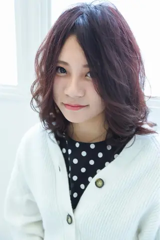 ミディアム カラー Agu  hair rupia 金沢店所属・金沢美容室/ 艶髪/夜営業/JINのヘアスタイル