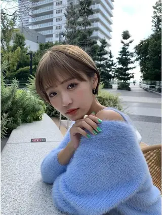 ショート 髪質改善🇰🇷レイ ヤーカット/艶透明髪のヘアスタイル