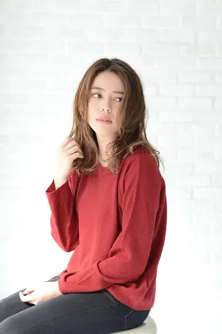 セミロング ロング カラー パーマ ulu-ウル所属・北川 大輔のヘアスタイル