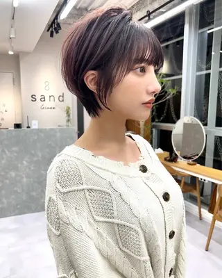 ショート sand 池袋所属・ボブ／パーマ ♡桃花🎀のヘアスタイル
