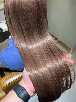 ロング カラー 艶髪ブリーチ/レイヤ ー/竹本幸希のヘアスタイル