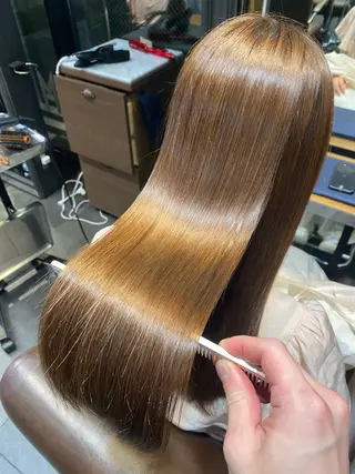 ロング 韓国ヘア/銀座/ 艶髪/ウチダのヘアスタイル