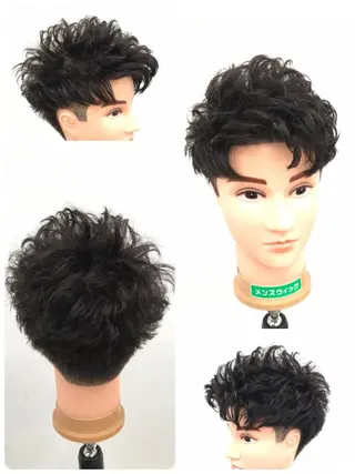 ショート カラー パーマ メンズ ヘアサロンbig所属・田元 寛哉のヘアスタイル