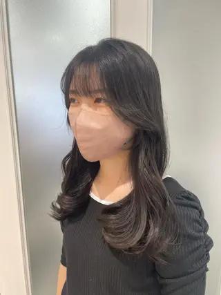ミディアム 最新韓国本場ヘア 🇰🇷榎本明日香のヘアスタイル