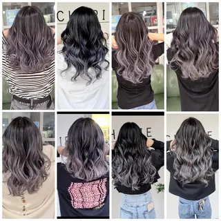 ロング カラー cherie所属・バレイヤージュ/ ハイライト/大内格のヘアスタイル