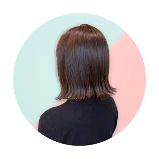 ミディアム カラー 酸性縮毛矯正/ ホッタケイシのヘアスタイル