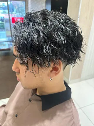 ショート パーマ メンズ 💈メンズ特化 美容師サキ💈のヘアスタイル
