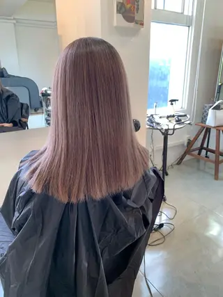 セミロング カラー 船津武俊 フナツタケトシのヘアスタイル