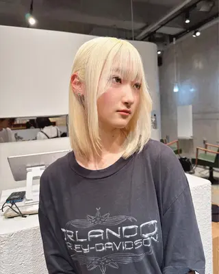 ミディアム カラー ヘアアレンジ MONIQA所属・🐲RYUKI メンズブリーチのヘアスタイル