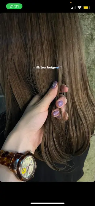 セミロング 小山 水綺のヘアスタイル