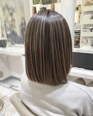 ミディアム カラー 山崎俊輔/髪質改善 /バレイヤージュのヘアスタイル