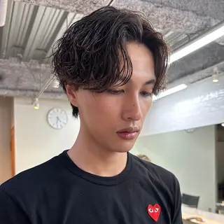 ショート パーマ メンズ JINKIメンズ特化 メンズカットパーマのヘアスタイル