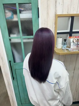 セミロング カラー 髙橋 李里亜のヘアスタイル