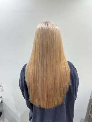 ロング カラー ブリーチカラー🦖 岡部木乃夏のヘアスタイル