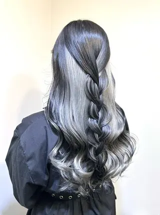 ロング カラー ブリーチ毛対応酸性 ストレート🌈サキのヘアスタイル