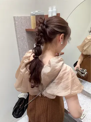 ロング カラー ヘアアレンジ autre所属・大久保 ひでなりのヘアスタイル