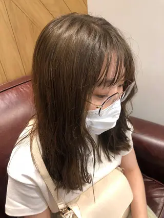 セミロング カラー 鈴村 大介のヘアスタイル
