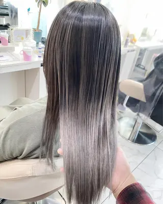 ロング カラー 山崎俊輔/髪質改善 /バレイヤージュのヘアスタイル