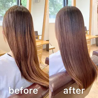 セミロング KIZU 髪質改善 オカルト怪談のヘアスタイル