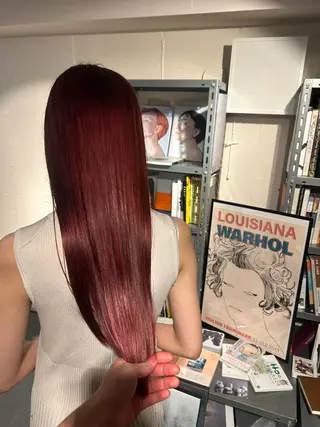 ロング カラー ✂︎hiroカットと 縮毛矯正とカラー✂︎のヘアスタイル