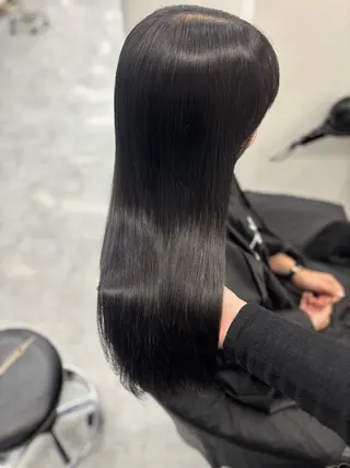 ロング カラー 韓国風暗髪ヘア🤍 🫧MIREIのヘアスタイル