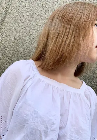 ショート カラー MIRUCO by KURAKU所属・⭐️ハイトーンカラー ⭐️メンズパーマ達成のヘアスタイル