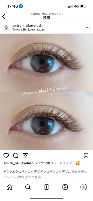マツエク・マツパ Amira アイラッシュのマツエク・マツパデザイン