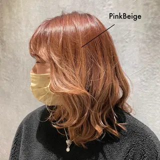 ミディアム カラー 暖色系カラー🍊 オオネヨシナリのヘアスタイル