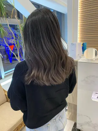 ミディアム カラー 韓国風/顔周りカット /髪質改善RYOTAのヘアスタイル