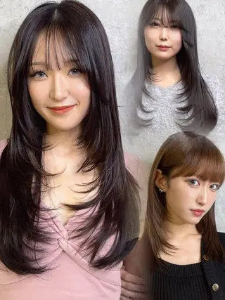 セミロング トレンド韓国ヘア 🇰🇷のんのヘアスタイル