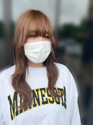 ロング カラー KANGOLSALON 富山セントラル所属・松井 亜美のヘアスタイル