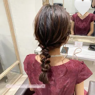 セミロング ヘアアレンジ 菅村 緋莉🎀ガーリーヘアのヘアスタイル