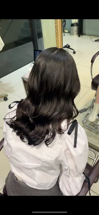 ミディアム パーマ an-t   branche所属・韓国風/コテ巻き風パ ーマ るい❤️‍🔥のヘアスタイル