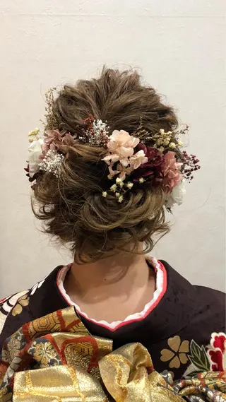 ミディアム ヘアアレンジ Kanani所属・田中 佐枝子のヘアスタイル