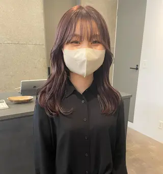 セミロング カラー 原 菜帆のヘアスタイル