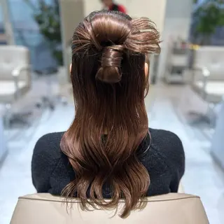 セミロング カラー ヘアアレンジ なりた るいのヘアスタイル