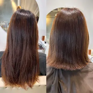 ミディアム カラー hairmake mano所属・山下 阿雅のヘアスタイル