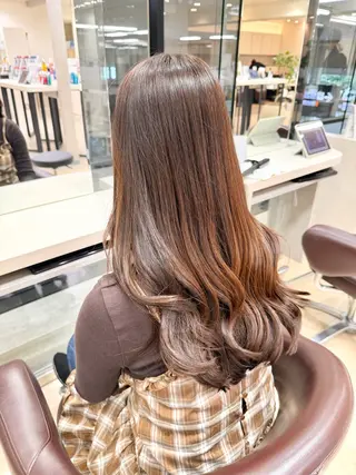 ロング TAYA大阪上本町所属・十場【髪質改善】 【ダブルカラー】のヘアスタイル