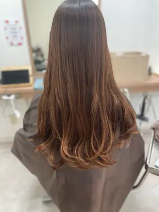 ロング カラー パーマ 葭葉 久美子のヘアスタイル