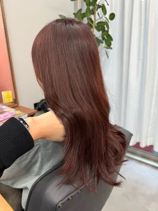 ロング や ぎ /神戸美容室 /顔まわりレイヤーのヘアスタイル