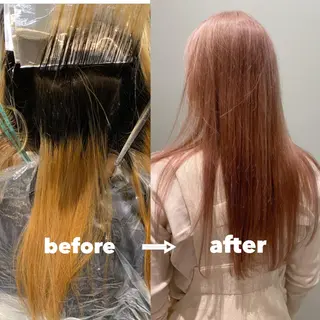 ロング カラー 美髪ストレート 川本雄己のヘアスタイル