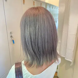 セミロング カラー 茅ヶ崎/ハイトーン /レイヤーカットのヘアスタイル