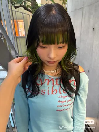 セミロング カラー yuuna/ ハッシュカット🎀のヘアスタイル